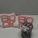 Book Ends - Decorative Metal Book Ends Supports for Bookrack Desk,Books, Unique Appearance Design,Heavy Duty (Pink, 4 Pair)