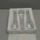 NUPTIO Glass Bud Vases Centerpiece: 3 Pcs Small Flower Vase for Wedding in Bulk - Cute Clear Ribbed Vase for Party Events Home Table Decor