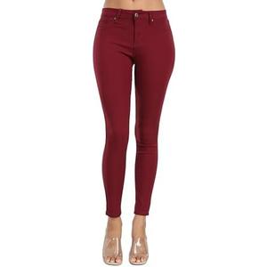 WAYRUNZ Womens Hyper Ultra Stretch Comfy Pants Colored Mid-Rise Skinny Jean Juniors Jegging, Size 10