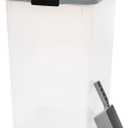 Amazon Basics Airtight Dog Food Storage Container with Scoop and Wheels, 69 QT, Gray