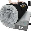 CYMULA Memory Foam Camping Mattress Pad,3inch Sleeping Pad for Camping,Non-Slip Bottom Floor Cot Mattress Bed with Retaining Portable Roll up Mattress Pad Mat for Travel Truck Guest Bed Tent (Single:75*30*3, GREY)