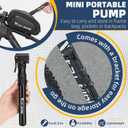 Bicycle Pump Mini Bike Pump - Aluminum Alloy Cycle Pump for Presta & Schrader Valve, Portable Lightweight Bike Tyre Pump Fast Tyre Inflation Mini Air Pump for Mountain Road Bike Ball Pump