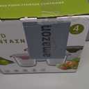 Freshmage 23oz Glass Meal Prep Containers with Lids, Airtight 3-Cup Glass Storage Containers Set, Heat-Resistant BPA-Free for Soup, Leftover, Microwave, Dishwasher, Fridge and Freezer Safe (4 Packs) (Multicolor+Dark Green)