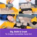 Kinetic Sand, Construction Site Folding Sandbox with 2lbs Play Sand & Toy Truck, Sensory Toys for Kids Ages 3 and up