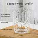 BPA-Free Plastic Tumblers 6 Pack (6x16oz) | Reusable Dishwasher Safe | Stackable Shatterproof Cups | Plastic Drinkware & Drinking Tumblers for Restaurant, Home, Party
