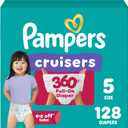 Pampers Diapers - Cruisers 360 - Size 5, 128 Count, Babyproof up to 100% Leakproof Pull-On Diaper