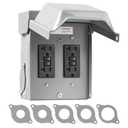 Outdoor Electrical Outlet Box, Dual 20 AMP WRTR GFCI Outlets with Power Indicator Light, Weatherproof Receptacle Box with All Metal 3R Enclosure, Lockable Outlet Cover for Outdoor Power, ETL Listed