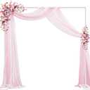 Wokceer Metal Heavy Duty Backrop Stand Square 8x8FT Adjustable Pipe and Drape Kit White Photo Booth Stand for Wedding Ceremony Birthday Party Photography Exhibition Celebration