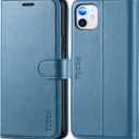 TUCCH Wallet Case for iPhone 11, RFID Blocking Card Slot Holder [TPU Interior Protective Case], Magnetic Folio PU Leather Stand Flip Cover Compatible with iPhone 11 6.1" 2019, Lake Blue