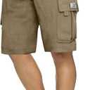 JMIERR Mens Cargo Sweat Shorts - Casual Drawstring Elastic Waist Cotton Athletic Workout Gym Jogger Shorts with 5 Pockets (S)