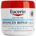 Eucerin Advanced Repair Body Cream for Very Dry Skin, Fragrance Free Daily Body Moisturizer, 16 Oz Jar