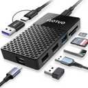 YOTUO External Solid-State Drive 2TB, Up to 1050MB/s, USB-C Portable SSD with All-in-One Multi-Port USB 3.2 Hub and SD/TF Card Reader Docking Station with iPhone/PC/Laptop/Mac/Windows/Android/iOS.