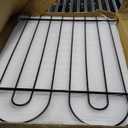 10 Panels Garden Tube Fence with Gate, 36in(H)×21.6ft(L) Tall No Dig Fence Animal Barrier, Heavy Duty Metal Decorative Garden Edging Border, Ground Defense Temporary Fencing for Outdoor Yard, Black