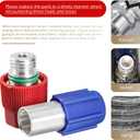 High Pressure AC Valve, Air Conditioning Service Port, Anti-Rust Air Conditioning Service Valve, Compatible with VW Polo Bora Jetta (Red)