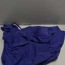 Aidonger One Piece Swimdress Tummy Control Ruffle Swimsuit for Women Tie Knot Swim Dresses V Neck Bathing Suit Skirt (Large)