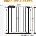 HOOEN 30" Tall Extra Wide Baby Gate for Doorways Stairs 62 to 67 Inch Large Long Pressure Monuted Dog Gate Black Tension Baby Gate Walk Through Safety Gate for Kids or Pets