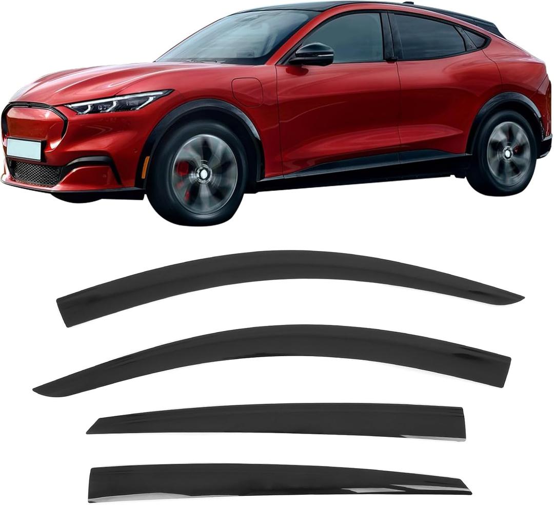 Fit 2021-2026 Ford Mustang Mach-E Tape on Low Profile Window Visors