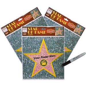Windy City Novelties (12 Pack) Personalize Your Own Hollywood Stars of Fame Decor Kit