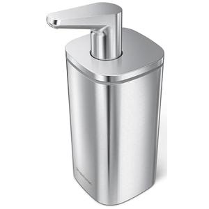 simplehuman 10 oz. Pulse Pump, Liquid Soap Dispenser, Drip Free Hand Soap Pump, Brushed Stainless Steel