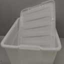 Wekioger 14 Quart Versatile Storage Organizer Bins with White Lids