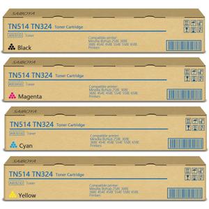 Compatible Toner Cartridge Replacement for Konica TN514 TN324 Minolta Bizhub C258 C308 C368 C454 C454e C458 C554 C554e C558 C658 Printer (4 Pack)