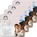 Amazon Brand - Mama Bear Plush Protection Diapers - Size 4, One Month Supply, Hypoallergenic Premium Disposable Baby Diapers, 144 Count (Pack of 4), White and Cloud Dreams