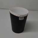 Small Bathroom Trash Can 1.8 Gallon Wastebasket Recycling Bin for Bedroom Office Kitchen, Black White, 2 Pack