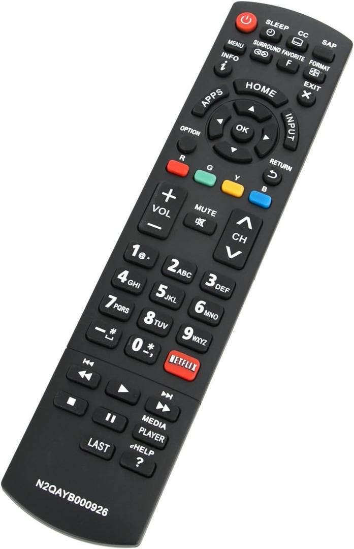 N2QAYB000926 Replaced Remote Control fit for PANASONIC TV LED LCD Smart HDTV TC-39AS530 TC39AS530U TC-40AS520 TC40AS520U TC-50AS530U TC-55AS530 TC-60AS630 TC-60AS640U