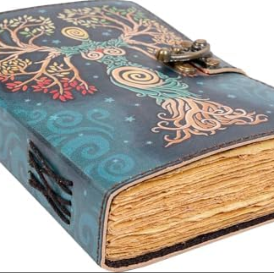 SH SHIFAA HANDICRAFT Blank Book Journal With Lock Clasp Prop Vintage Handmade Leather, Antique Supplies, Notebook Daily (13x10)