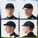 Mesh Golf Hats Men Women - Breathable Adjustable Baseball Cap - Sports Fitted Performance Hat for Outdoor Running (Blue)