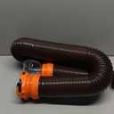 Camco RhinoFLEX 15-Ft Camper/RV Sewer Hose Kit - Features Clear Elbow Fitting w/Removable 4-in-1 Adapter - Connects to 3 Slip or 3/3.5/4 NPT Threaded Sewer Connection (39761)