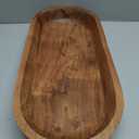 Wooden Dough Bowl – Handmade Decorative Bowls for Home Decor, Bathroom, Kitchen Counter & More - Acacia Wood Large Dough Bowl Fits Cosmetics, Keys & Other Knick Knacks – Great Boho Home Decorations, Regular