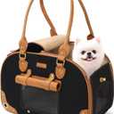 Dog Carrier Purse, Pet Carrier, Foldable Waterproof Premium Nylon Pet Travel Portable Bag Carrier for Cat and Small Dog Home/Outdoor Medium Black