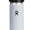 Hydro Flask Wide Mouth Bottle with Flex Sip Lid - Insulated Water Bottle Travel Cup Coffee Mug White 20 oz
