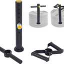 Adjustable kettlebell Handle, Heavy Duty Kettlebell Handle for Plates, Loading Pin with D-bar, Double D-bar and T-bar for Olympic Weight Plates, Hold Up 200lbs.