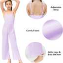 B&GCozy Girls Casual Loose Sleeveless Stretchy Wide Leg Pants, Jumpsuit Rompers for Girls (12-13 Years, Purple)