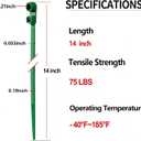 200 PCS 14 inch Green Zip Ties with Screw Hole 70lbs Mountable head Cable Ties Straps Multipurpose Heavy Duty Nylon Cable Zip Ties with Screw Mounting Hole