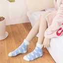 Loritta 5 Pairs Womens Fuzzy Socks Winter Warm Cozy Fluffy Super Soft Slipper Socks (A - Love Heart Patterned)