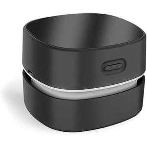 ODISTAR Desktop Vacuum Cleaner,Mini Table dust Sweeper Energy Saving,High Endurance up to 400 mins,Cordless&360 Rotatable Design for Cleaning Hairs,Crumbs,Computer Keyboard (Black Charging) (3.1 Inch)