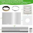Dryer Vent Kit Through Wall with Hose/Duct Connector/Wall Plate,3 Inch Dryer Vent Hose Connector Ducting Kit for Bathroom Exhaust Fan Ventilation,Ceiling Washer Air Circulation