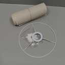 Small Lamp Shade, Beige Drum Lampshade 8.7''Top X 8.7'' Bottom X 7.9'' High, Replacement Lamp Shade Natural Linen Hand Crafted for Table Lamps Floor Lamps Chandelier Lamp, Easy Assembly Required