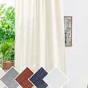Yancorp Beige Curtains 84 Inch Length for Living Room 1 Panels Linen Textured Sheer Curtain Set Light Filtering Semi Sheer Drapes Curtains for Bedroom(Beige, W52 X L84)