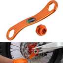 NICECNC Orange Universal Axle Wrench Spanner Compatible with KTM 150 200 250 300 450 500 525 530 1290 EXC/EXCF/XC/XCW/XCF/SX/SXF 1998-2022, Husqvarna FC FE TE TC 125 250 350 450 500,See Fitment