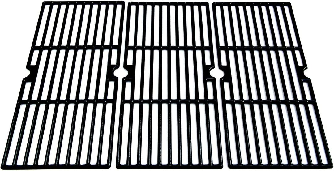 Direct store Parts DC115 Porcelain Coated Cast Iron Cooking grid 16 15/16" x 8 5/16" Replacement for Charbroil 463240804, Centro, Broil King, Costco Kirkland, K Mart, Master Chef Gas Grill, set of 3