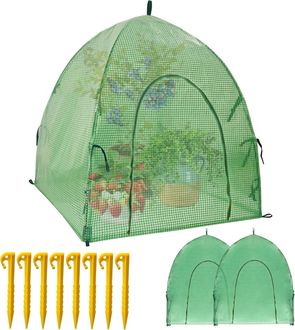 40*40*31 Winter Plant Warm Covers - Raised Bed Cover, Garden Row Accelerator, Warm Tent Freeze Protection Humidity Domes for Germination, Seedling Propagation Protecting Plants from Animals 2 PCS