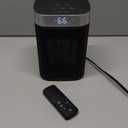 Small Portable Space Heater for Indoor Use - VOCRS 1500W PTC Electric Heater with Thermostat, Remote Control, 12H Timer, Eco and Fan Mode, Rapid and Safe Heating for Bedroom, Office