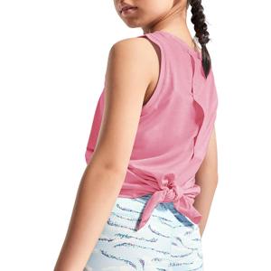 Haloumoning Girls Athletic Tank Tops Open Tie Back Sleeveless Workout Running Tennis Sports Shirts 5-14Years