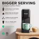 Tastyle Single Serve Coffee Maker for K Cup and Ground Coffee | Brew up to 16 Oz, Fits 7.3'' Travel Mug | Hot, Bold & Over Ice | Compact for Office, RV& Hotel, Classic Black (3.0 Version)