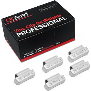 CKAuto MC Style Zinc Clip on Wheel Weights 0.75oz, 3/4oz, Coated, 25Pcs/Box (upgraded gray)