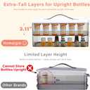Homaigie Extra Tall 3-Tier Medicine Cabinet Organizer for Upright Medicine Bottles Organizer, Portable Medicine Storage Box with Leather Handle, Empty First Aid Kit Container for Home, Travel